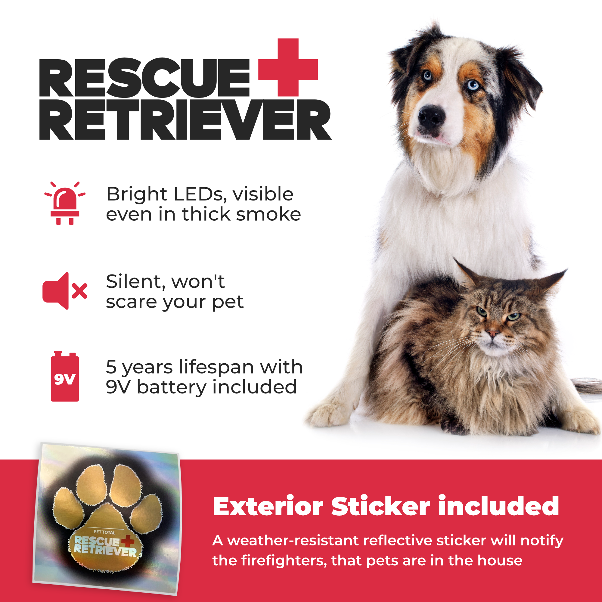 Rescue+Retriever Pet Smoke Detector